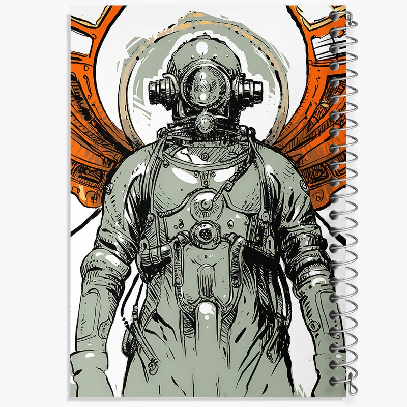 دفتر مشق 50 برگ خندالو طرح فضانورد کد N4946