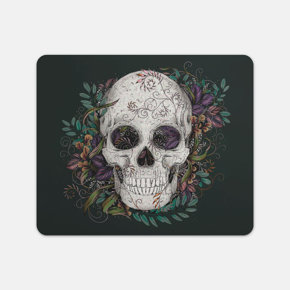 ماوس پد مدل Skull & Flowers