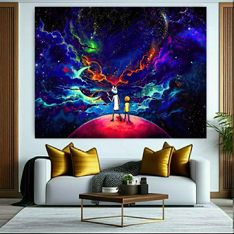  پوستر طرح مخمل انیمیشن مدل ریک و مورتی(4) کد FP105008