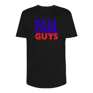 تی شرت لانگ زنانه مدل FALL GUYS کد P054 رنگ مشکی