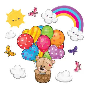 استیکر دیواری کودک تُکتم مدل بالن کد 18 مجموعه 10 عددی