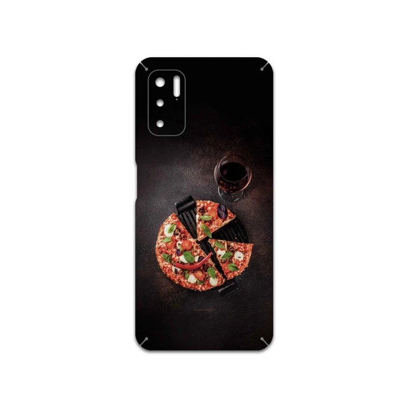 برچسب پوششی ماهوت مدل Pizza مناسب برای گوشی موبایل شیائومی Redmi Note 10 5G