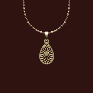 گردنبند طلا 18 عیار زنانه مدوپد مدل هندسی کد X2-1-1273