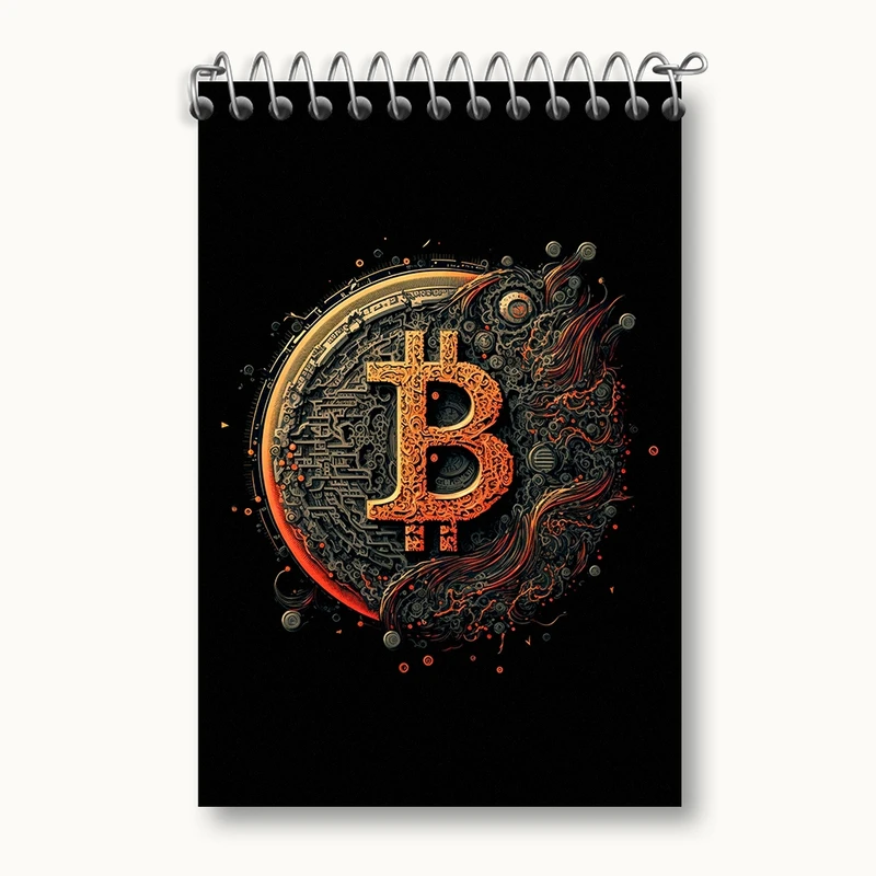 دفتر یادداشت 50 برگ خندالو مدل بیت کوین (Bitcoin) کد F902