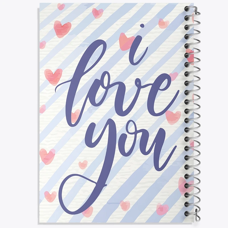 دفتر شطرنجی 50 برگ خندالو مدل I Love You کد F2013