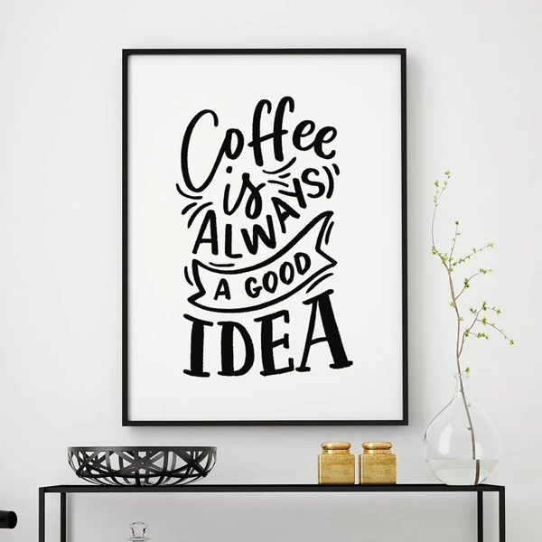 تابلو سالی وود طرح قهوه یک ایده عالی کد T200110