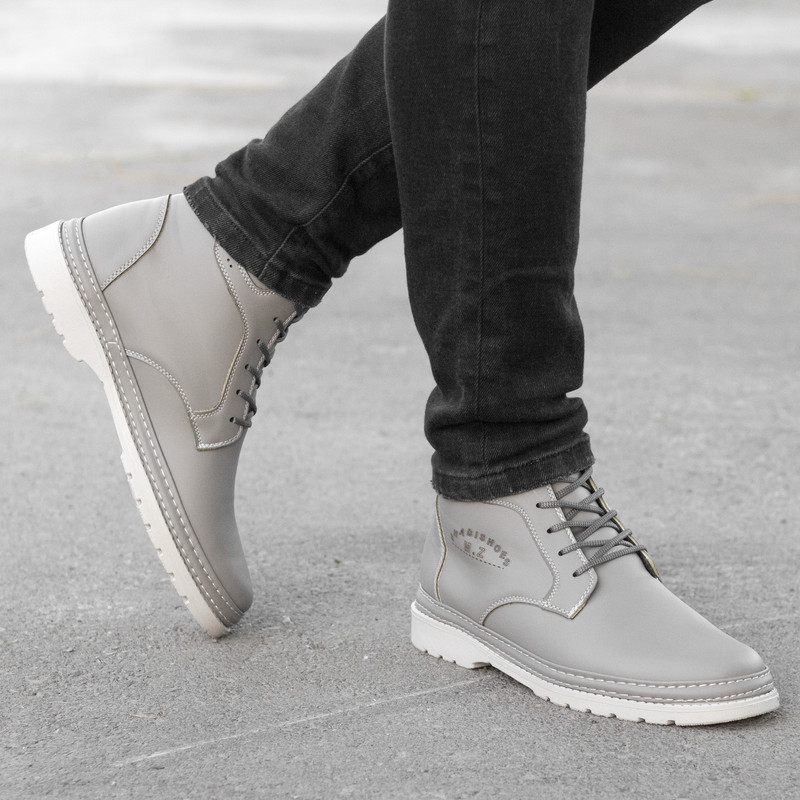 نیم بوت مردانه مدل دژاوو رنگ طوسی