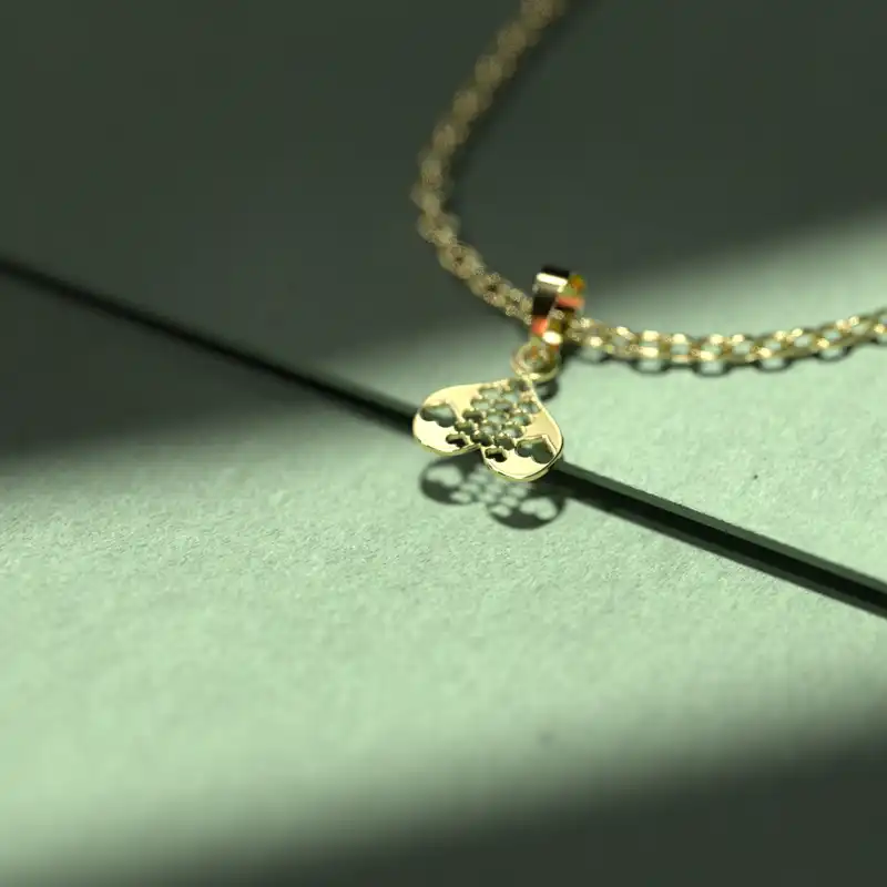 گردنبند طلا 18 عیار زنانه مدوپد مدل لوزی کد CA10068