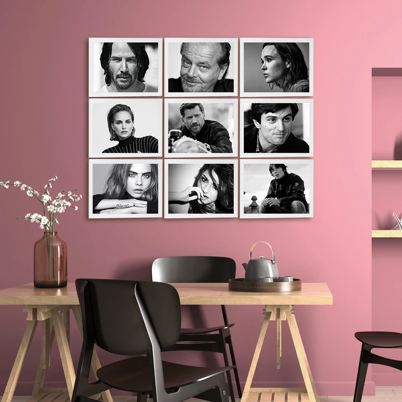 تابلو طرح کافه مدل P132 مجموعه 9 عددی