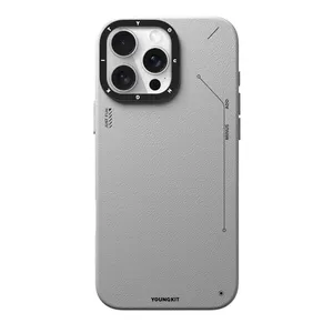 youngkit Simple Matte Lether case for apple iphone 16pro