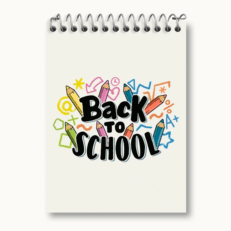 دفتر یادداشت 50 برگ خندالو مدل بازگشت به مدرسه کد 30039