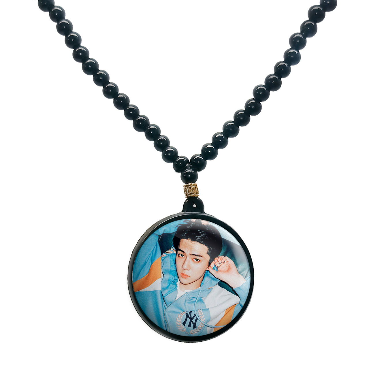 گردنبند پرمانه طرح exo کد pmd.14164 مدل دو طرفه