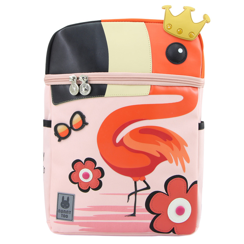 کوله پشتی دخترانه بانی تو طرح Flamingo تک سایز