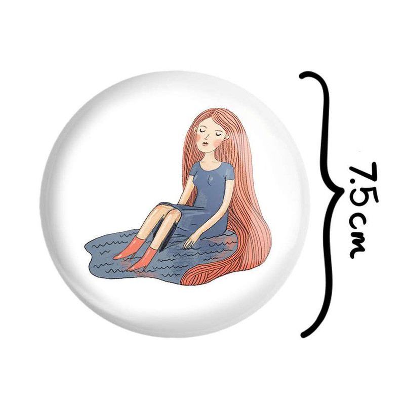 آینه جیبی خندالو مدل دختر  کد 5540