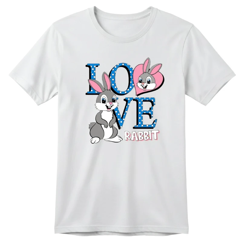 تی‌شرت آستین کوتاه بچگانه مدل خرگوش کد v19 