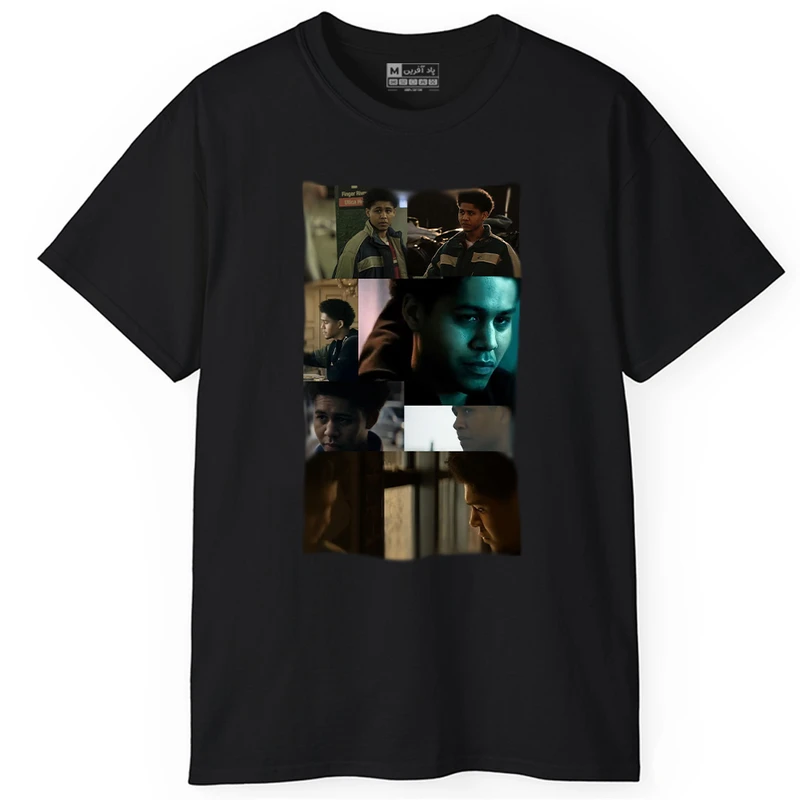 تی شرت آستین کوتاه مردانه پاد آفرین مدل سریال پنگوئن کد PT163