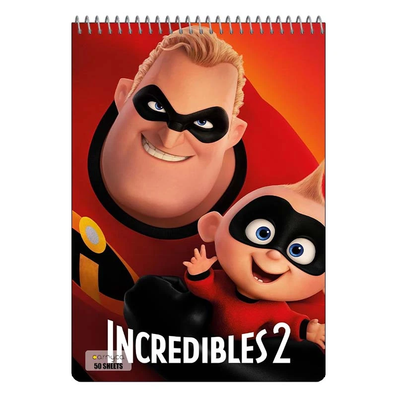 دفتر نقاشی 50 برگ سیمی کارنیکا طرح شگفت انگیزان مدل The Incredibles کد 87348