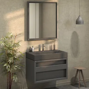 ست کابینت و روشویی آلکا مدل 2070 طرح کشودار به همراه آینه