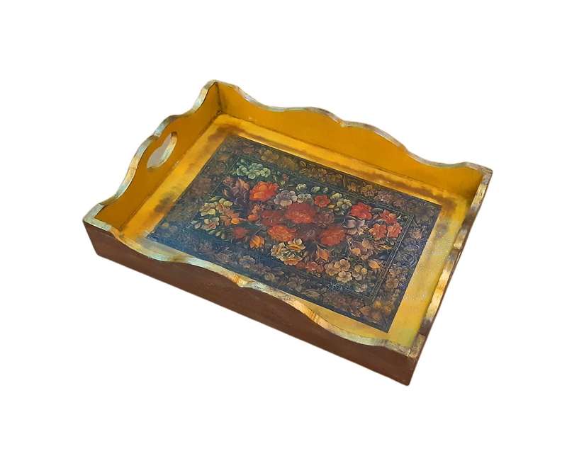 سینی مدل گل و مرغ
