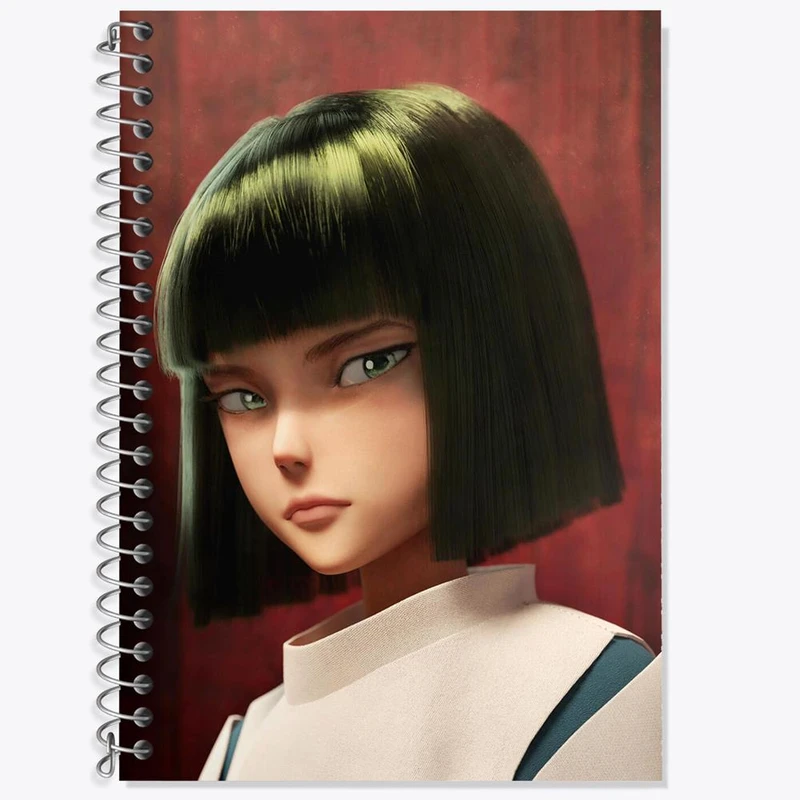 دفتر زبان 50 برگ خندالو مدل دو خط طرح هاکو انیمه شهر اشباح Spirited Away کد 30265