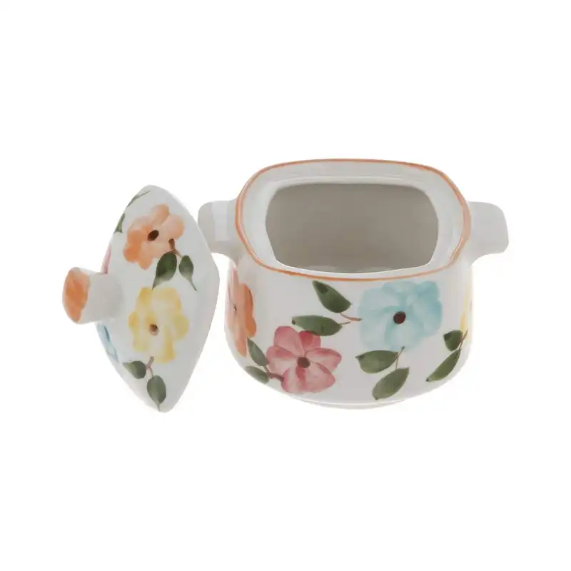 قندان سرامیکی طرح گلهای بهاری کد SHEX108