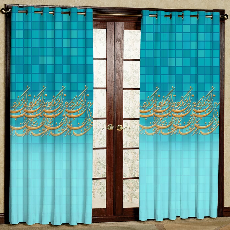 پرده مدل مخمل پانچی کد 1929aT2 سایز 200x140 سانتی متر