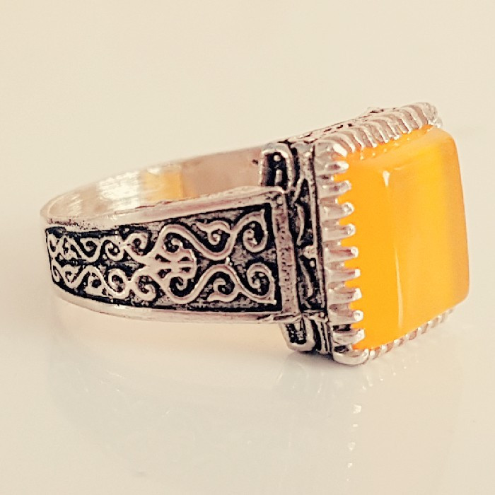 انگشتر نقره مردانه مدل شرف الشمس کد P7800