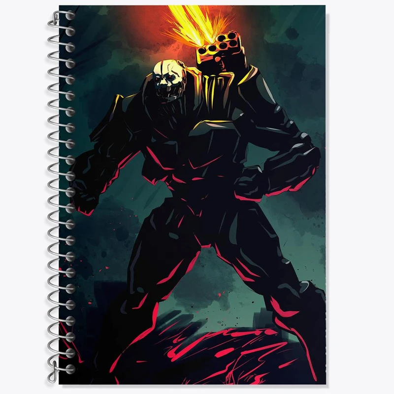 دفتر زبان 50 برگ خندالو مدل دو خط طرح ادام اسمشر سایبر پانک کد 30567