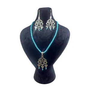 نیم ست نقره زنانه گالری ظهیرالدینی مدل CN-07 طرح اسلیمی