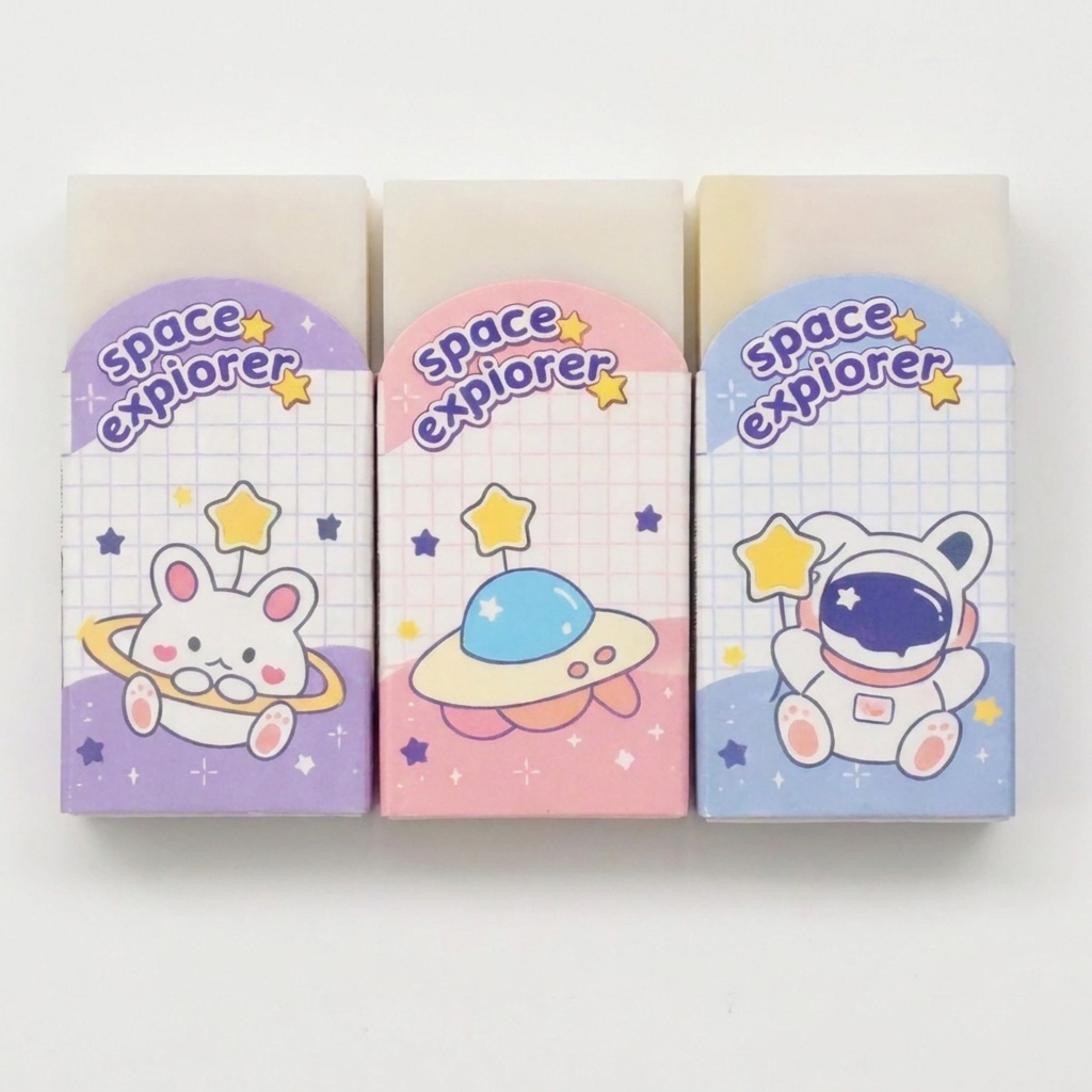 پاک کن طرح space explorer بسته ۳ عددی