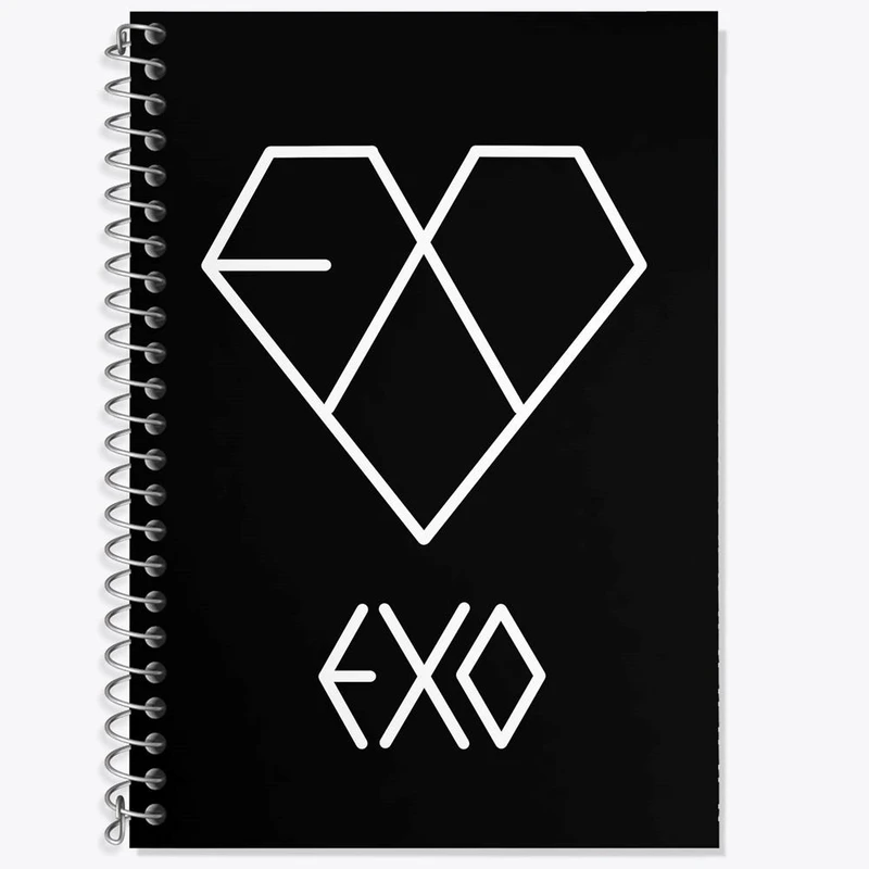 دفتر زبان 50 برگ خندالو مدل سه خط طرح گروه اکسو EXO کد 13634