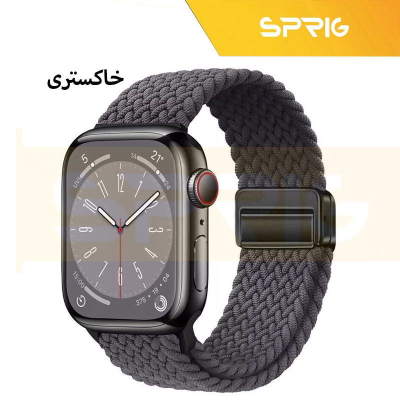 بند اسپریگ مدل Magnetic loop Braided مناسب برای اپل واچ سری SE2021/7/8/9 سایز 45 میلی متری