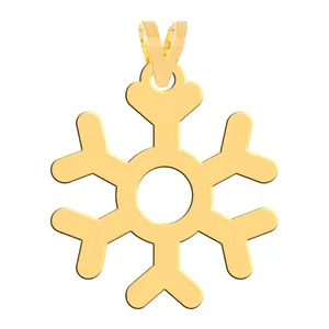 آویز گردنبند طلا 18 عیار زنانه فرشته مدل برف WNL-000555