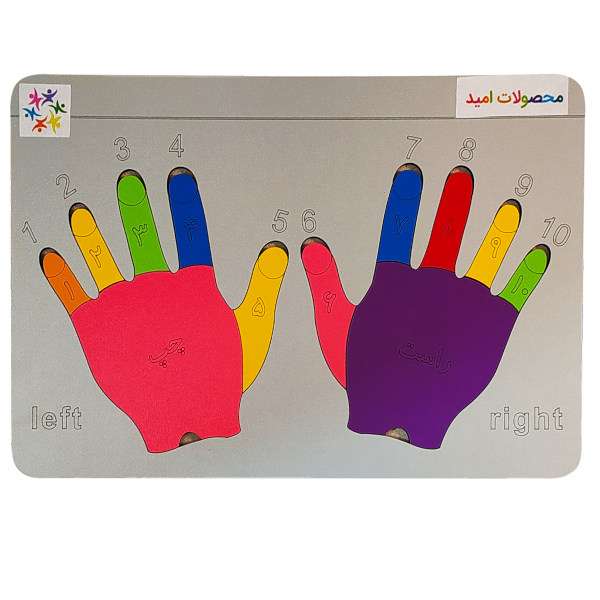 بازی آموزشی  اعداد مدل دست ها کد F63