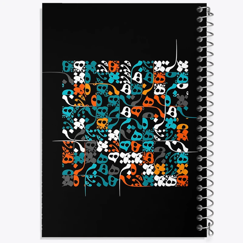 دفتر نقاشی 50 برگ خندالو طرح تایپوگرافی کد F5035