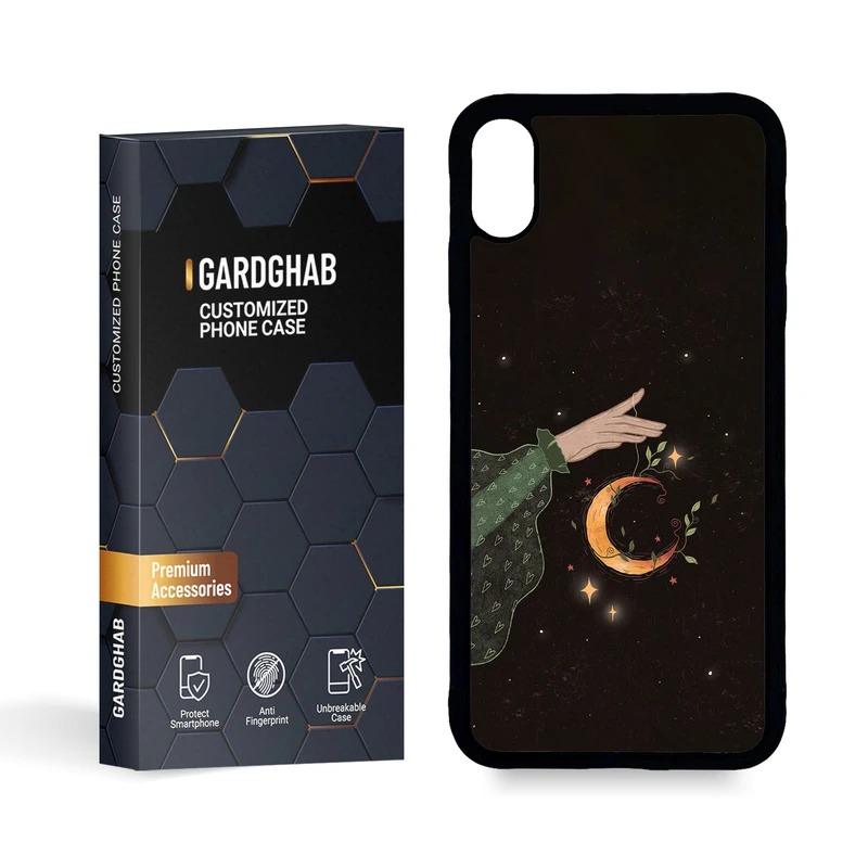 کاور گارد قاب مدل پشت گلس هنری مناسب برای گوشی موبایل اپل iPhone Xs MAX