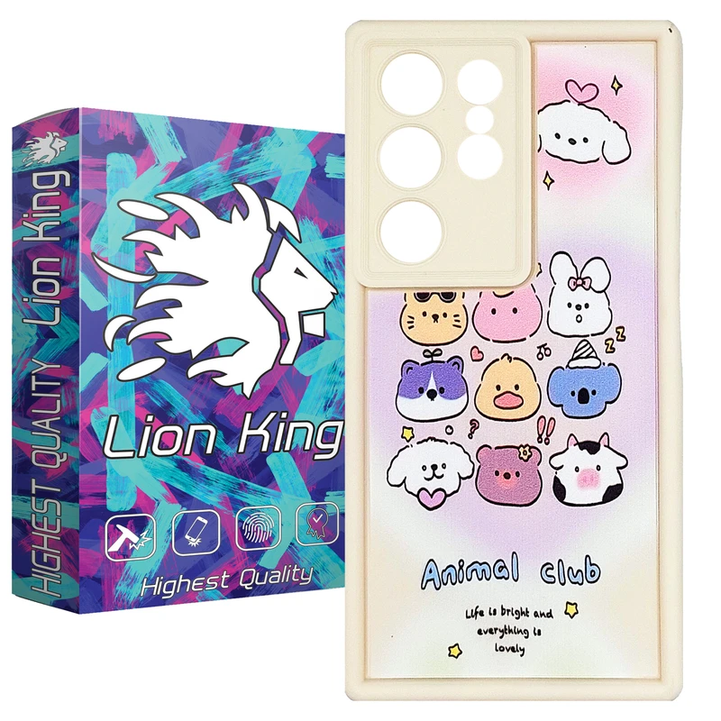 کاور لجندری کینگ طرح تلفن حیوانات مناسب برای گوشی موبایل سامسونگ Galaxy S24 Ultra