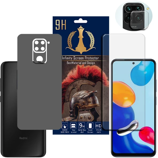 برچسب پوششی اینفینیتی مدل PRO MAX مناسب برای گوشی موبایل شیائومی REDMI 10X 4G  به همراه محافظ صفحه نمایش و محافظ لنز دوربین