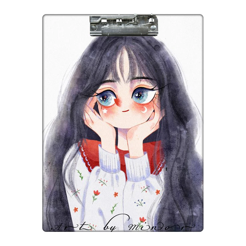 تخته شاسی طرح دختر چشم گربه ای کد 1233027 سایز A4