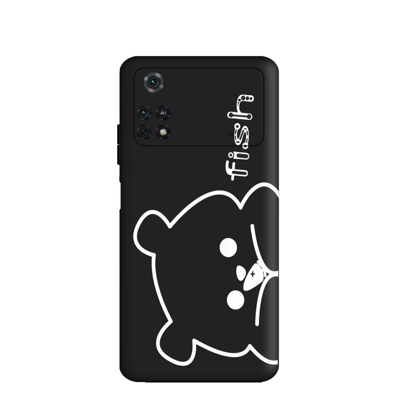 کاور قاب گارد طرح خرس بیر مینیمال کد f7165 مناسب برای گوشی موبایل شیائومی Poco M4 Pro 4G