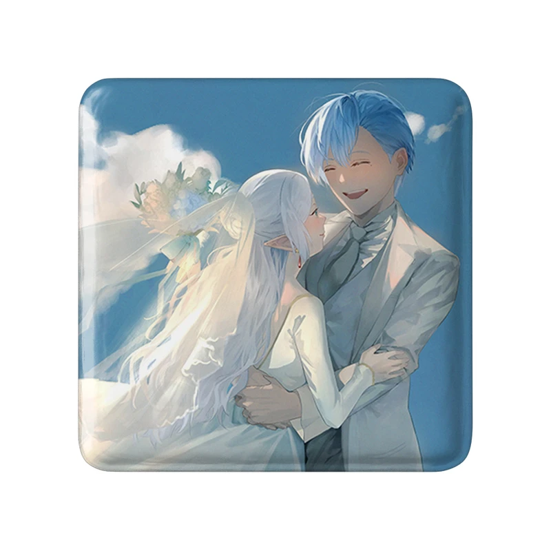 مگنت خندالو طرح فریرن و هیمل انیمه فریرن مدل مربعی کد 33854