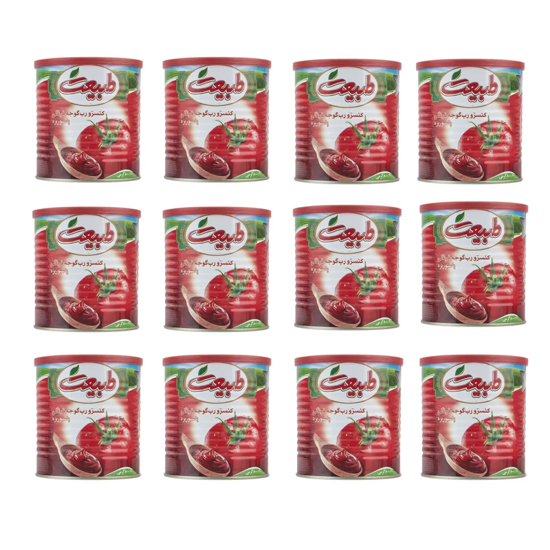 کنسرو رب گوجه فرنگی طبیعت مقدار 800 گرم - بسته 12 عددی