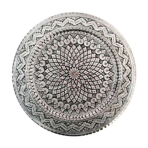 سینی مسی قلمزنی طرح شمسه کد 40-1