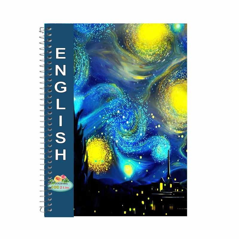 دفتر زبان 100 برگ گلبرگ مدل دانشجویی کد 6919