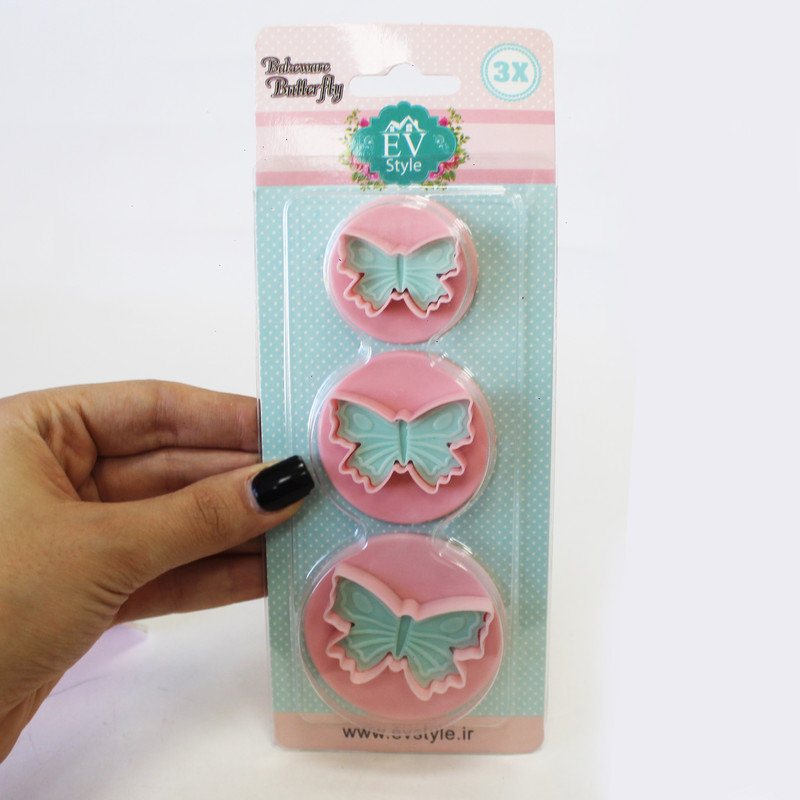 قالب شیرینی طرح پروانه مدل 222-03 بسته 3 عددی قالب شیرینی طرح پروانه مدل 222-03 بسته 3 عددی