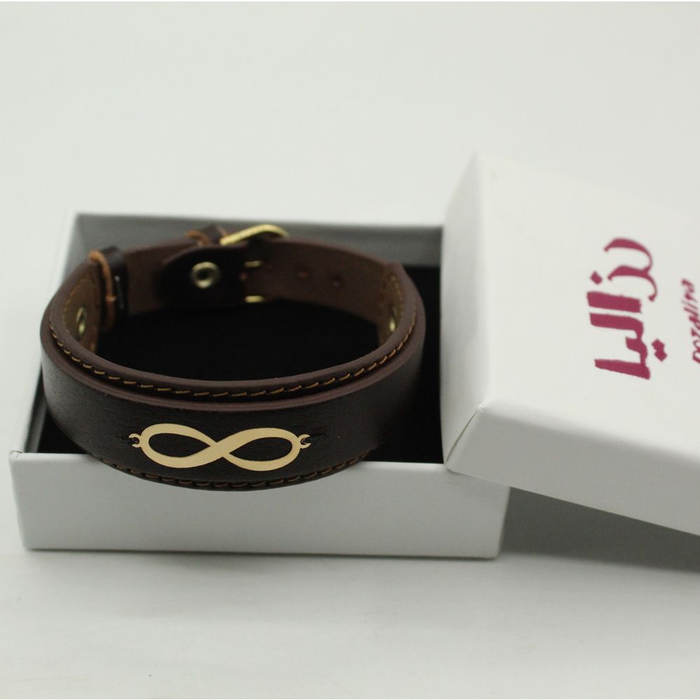  دستبند طلا 18 عیار مردانه رزالیا مدل بینهایت کد BML-4 -  - 4