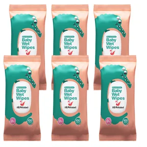 دستمال مرطوب کودک نیوساد مدل Crocodile شش بسته 100 عددی