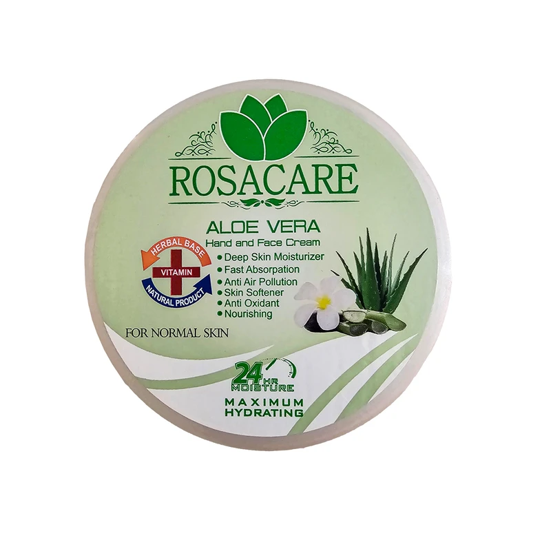کرم مرطوب کننده رزاکر مدل آلوئه ورا مناسب برای پوست معمولی حجم 250 میلی لیتر
