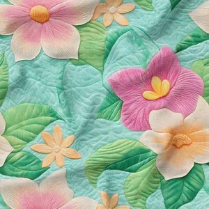 پارچه ملحفه عرض 1.5 متر پارچه باما طرح پنج بعدی گلستان و بهشت کد 5013625 رنگ سبز