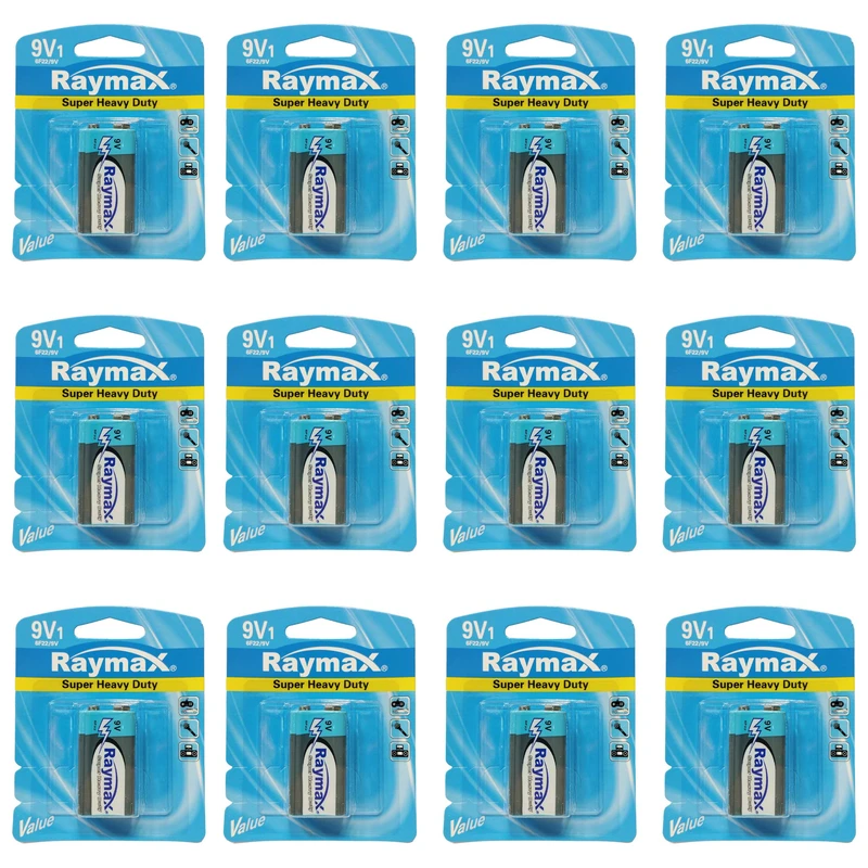 باتری کتابی رایمکس مدل Super Heavy Duty بسته 12 عددی